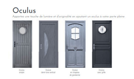  Les portes en bois Oculus offrent des options variées en termes de style et de design du vitrage. 