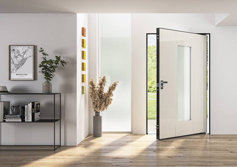 Mise en place de porte d’entrée Dibi dans une maison par L'Ouverture Française.