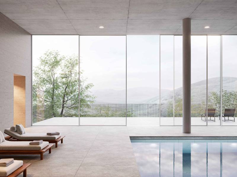 Baie vitrée coulissante minimaliste Cero de Solarlux par L’ouverture Française.